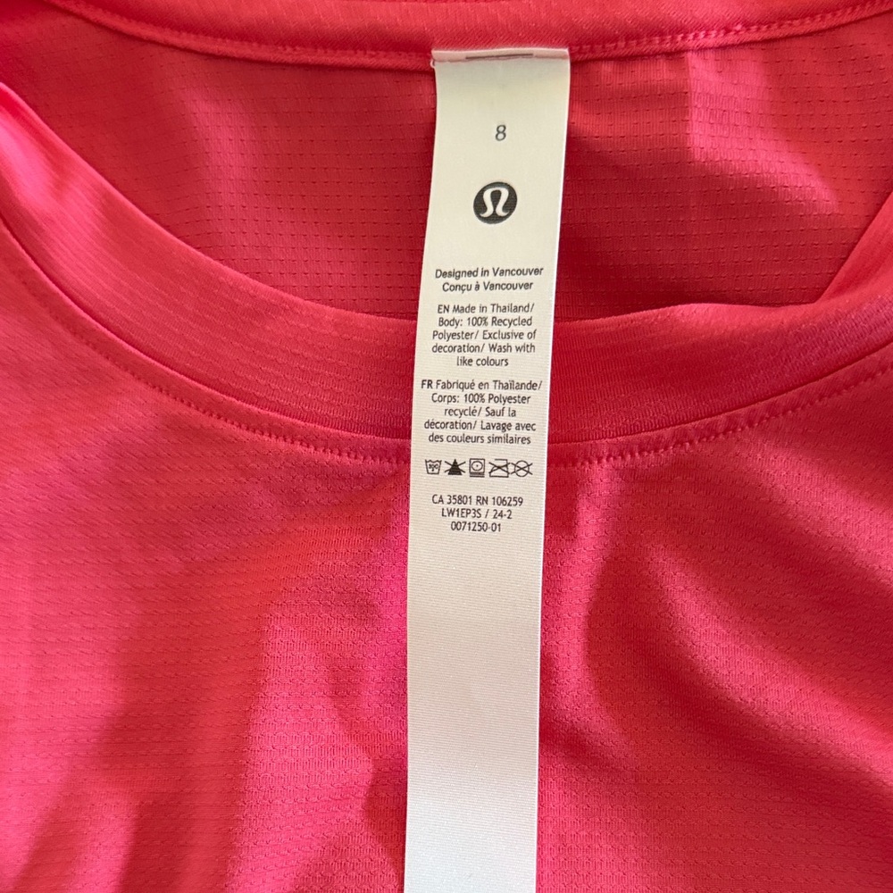Lululemon Athletica Bright Pink Top